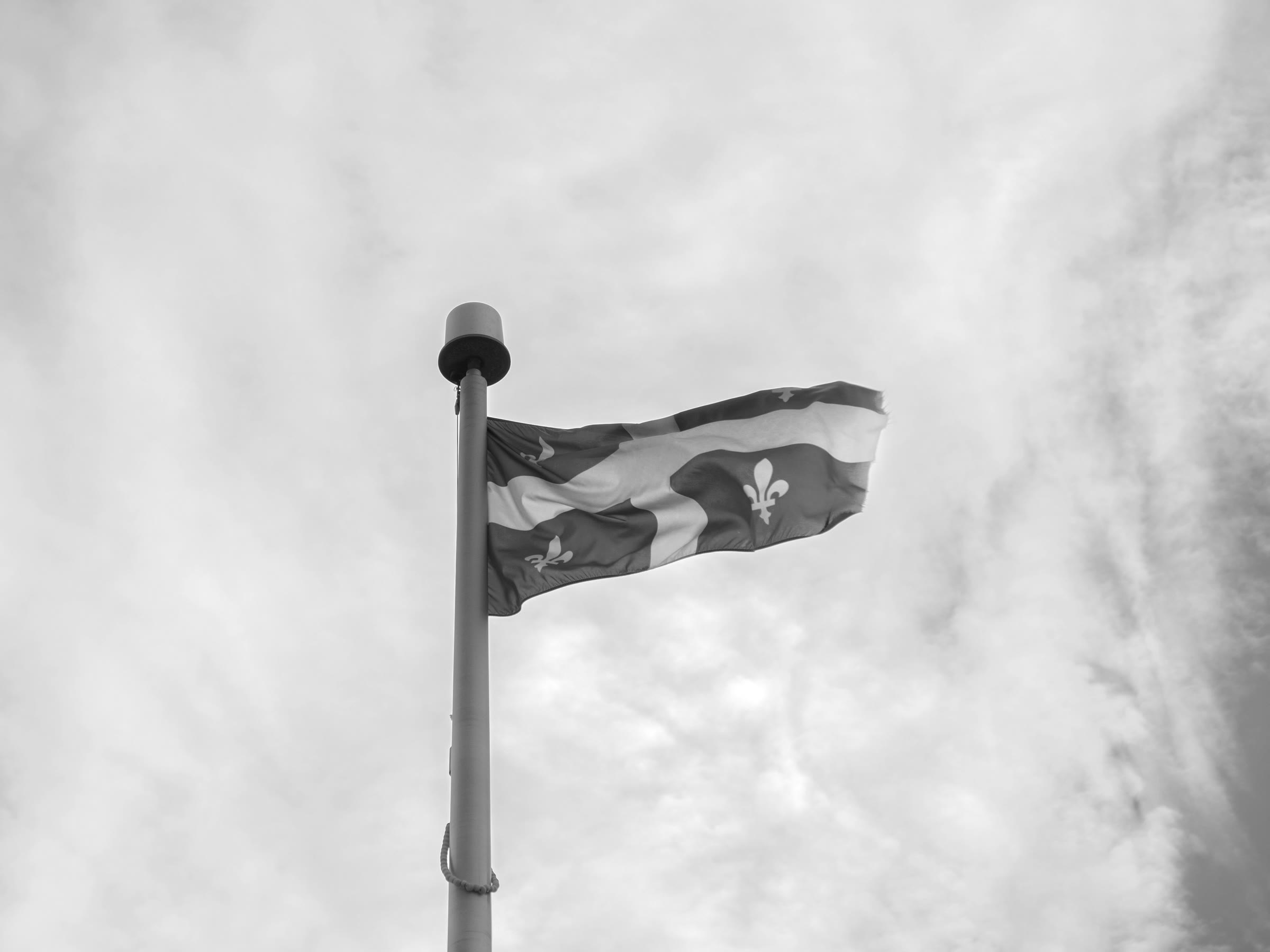 Drapeau du Québec flottant